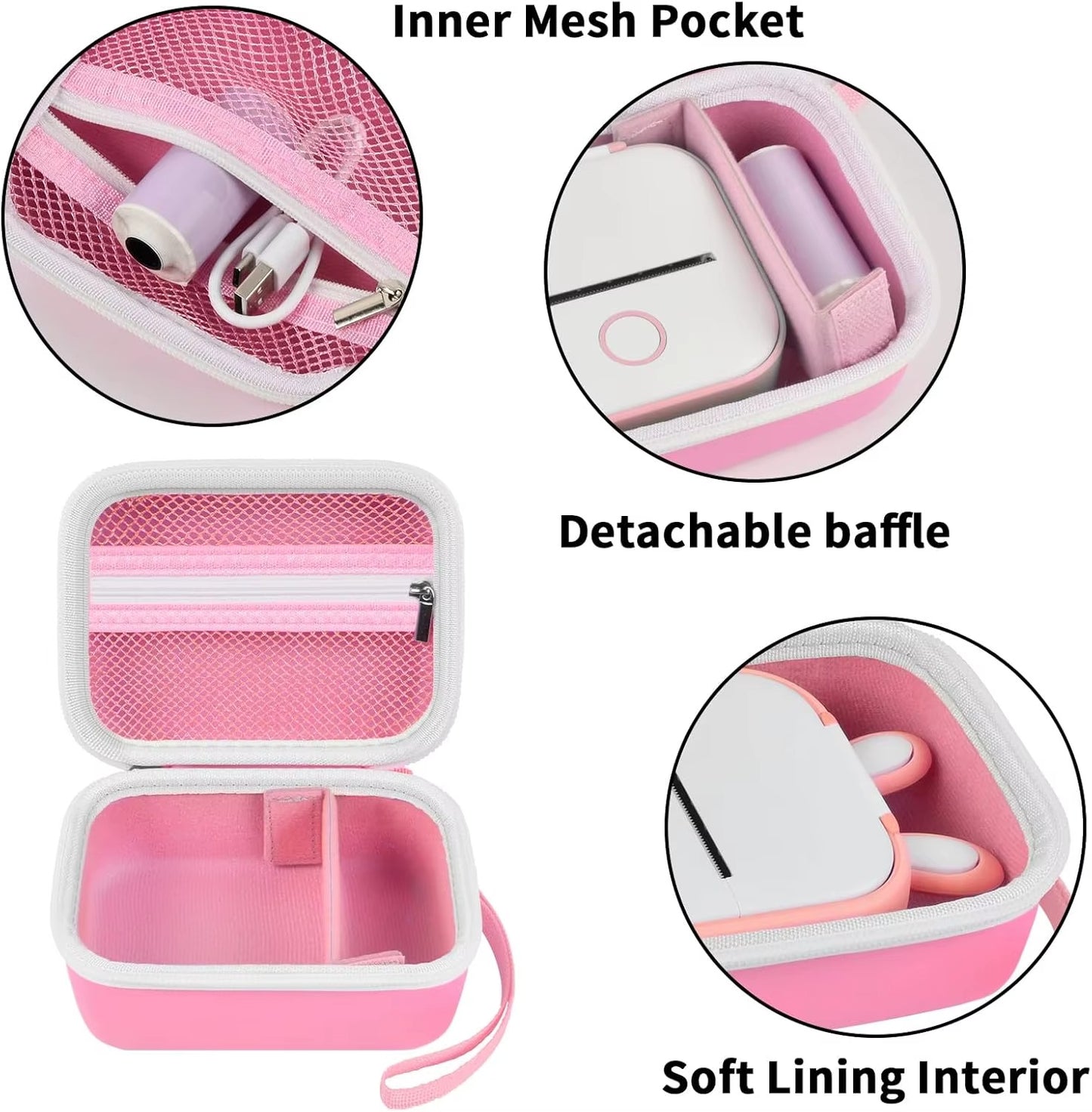 Portable Printer Carry Pouch - Protective Travel Case