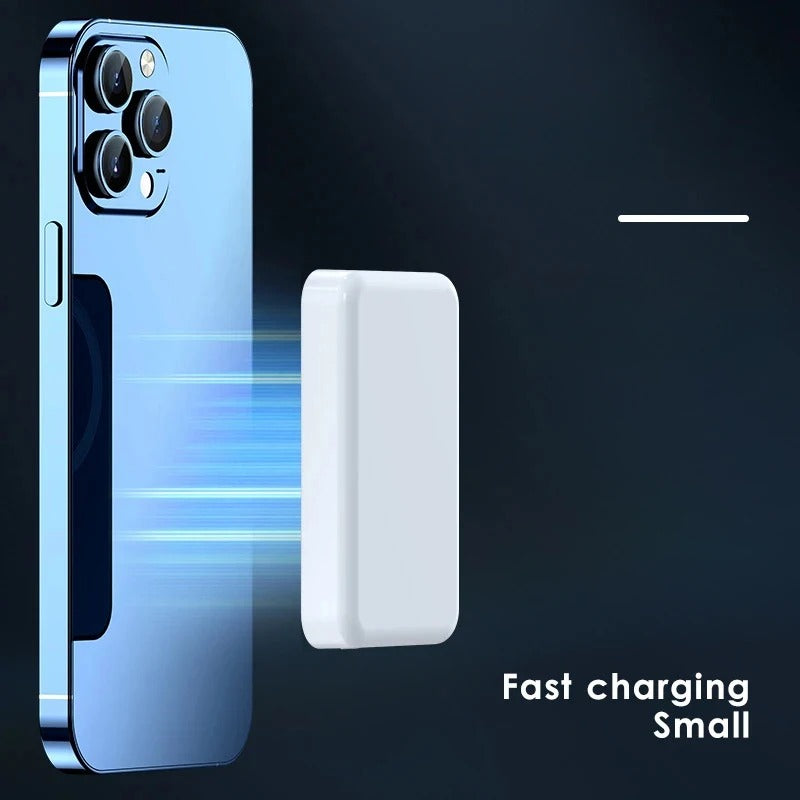 Snap-On Magnetic Power Bank (10,000mAh) – Charge Anywhere, No Cables
