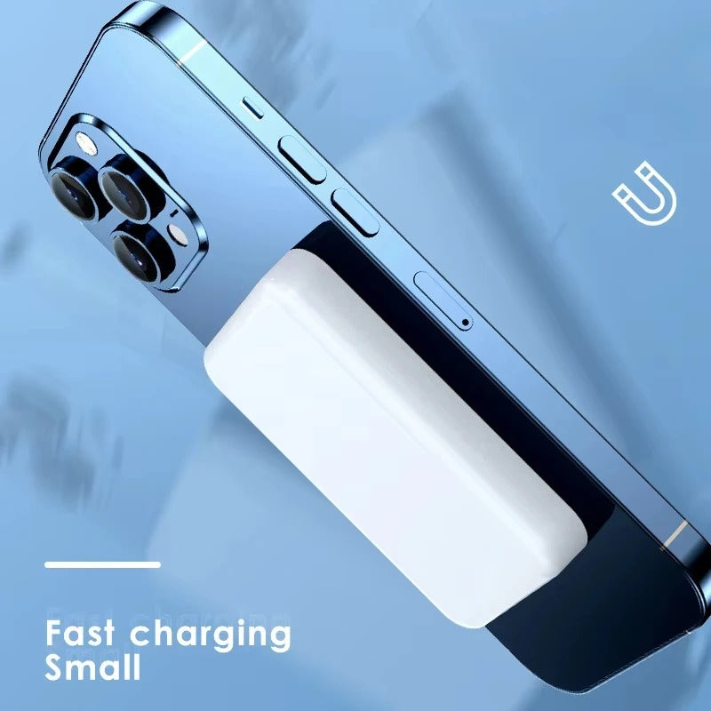 Snap-On Magnetic Power Bank (10,000mAh) – Charge Anywhere, No Cables